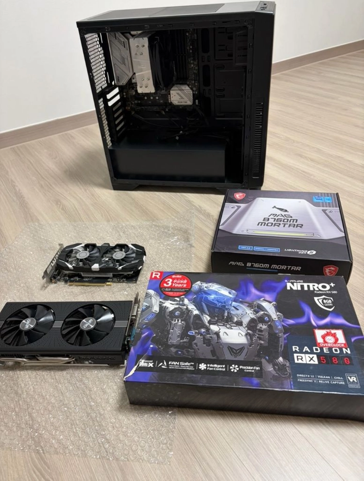 i5-13400F / RX580 8GB / DDR5 32GB / B760M 박격포 / 32GK850F + 1050 이미지