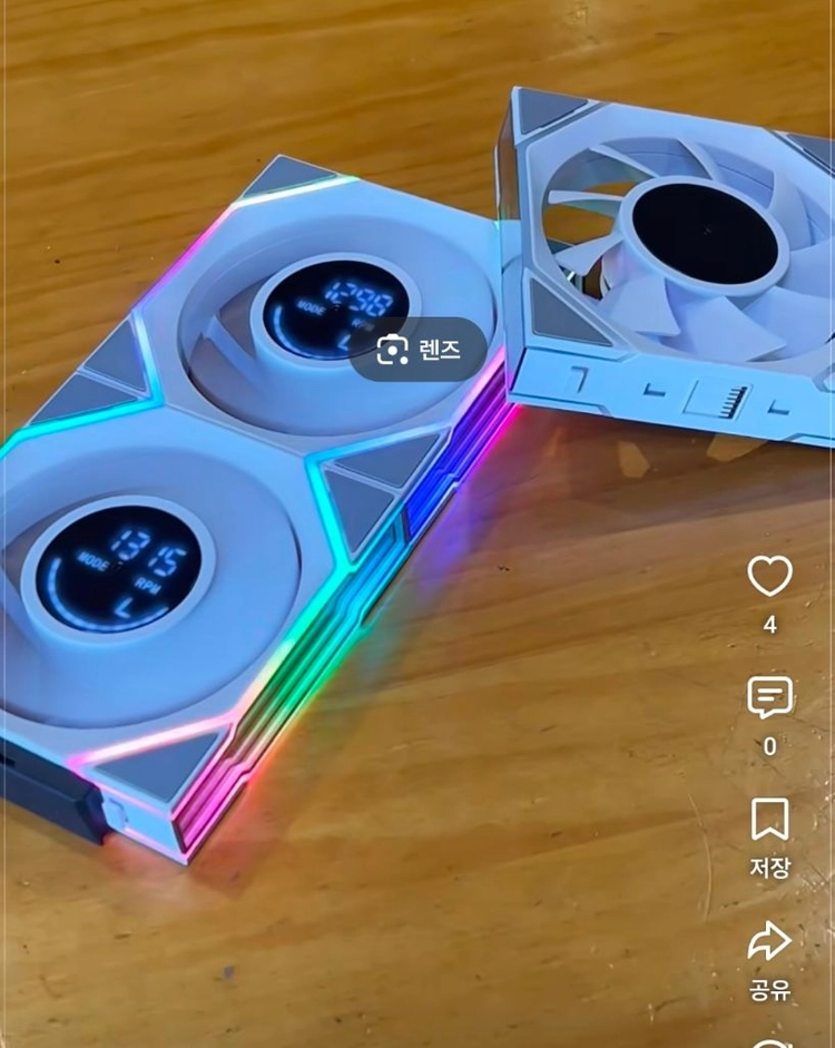정글레오파드 인터스텔라 V4 리버스팬 3개 + 정방향팬 3개 데이지체인디스플레이 인피니티미러팬 이미지
