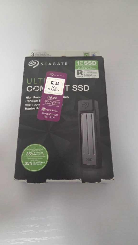 씨게이트 외장 SSD 1TB usb형 외장하드 울트라 컴팩트 이미지