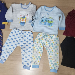 뽀로로 타요 퀼팅내복 보온내의 총 7 PCS 일괄 이미지