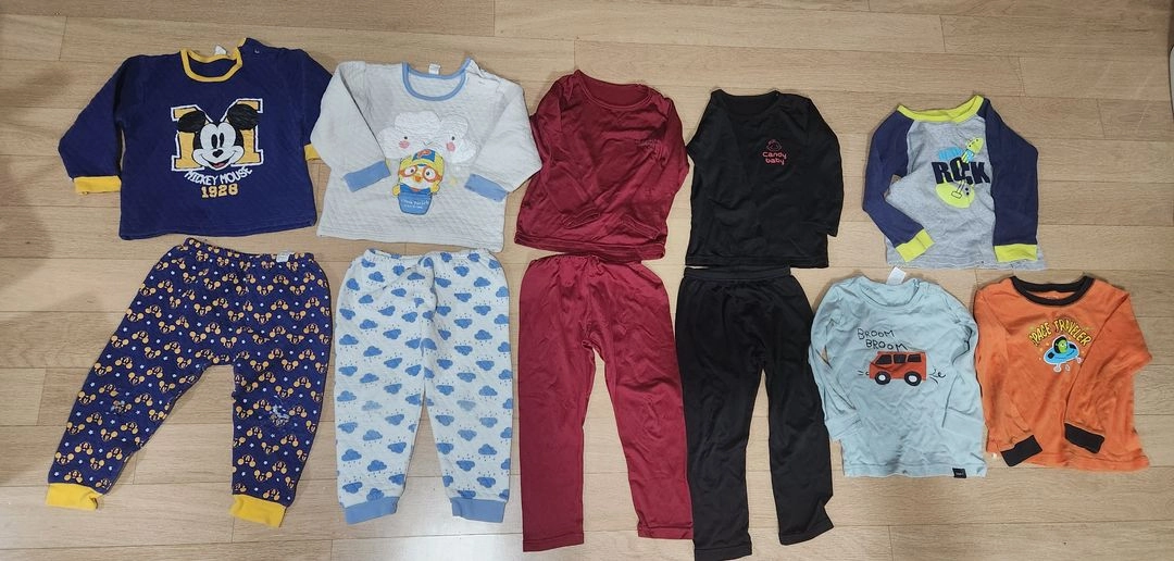 뽀로로 타요 퀼팅내복 보온내의 총 7 PCS 일괄 이미지