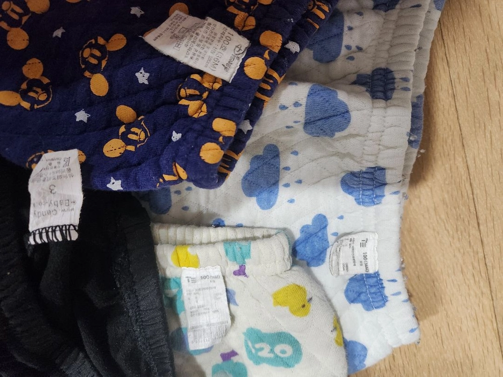 뽀로로 타요 퀼팅내복 보온내의 총 7 PCS 일괄 이미지