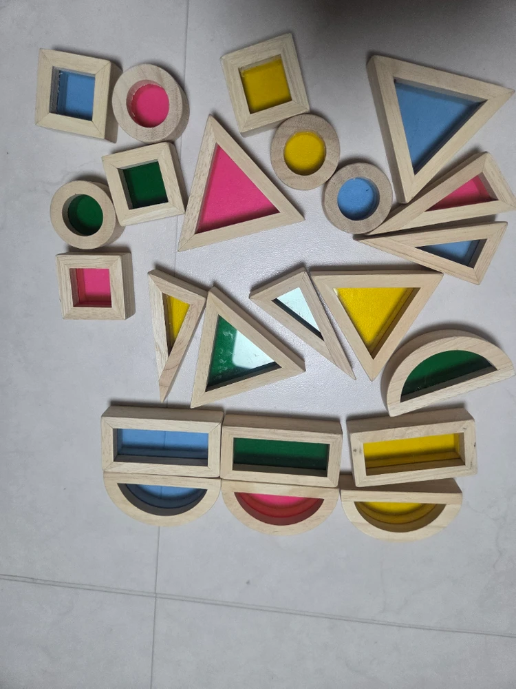 아기교구 원목 아크릴 블록 이미지
