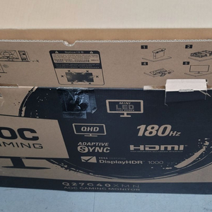알파스캔 AOC Q27G40 QD-Mini LED 180 HDR 1000 27인치 게이밍 모니터 듀얼 모니터암 이미지