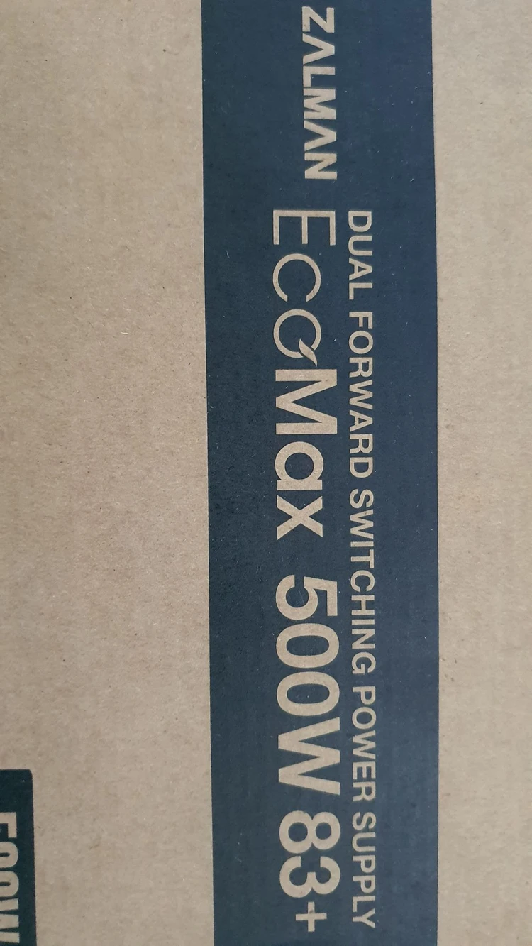잘만 EcoMax 500W 83+ 정격 파워서플라이 박스포함 이미지