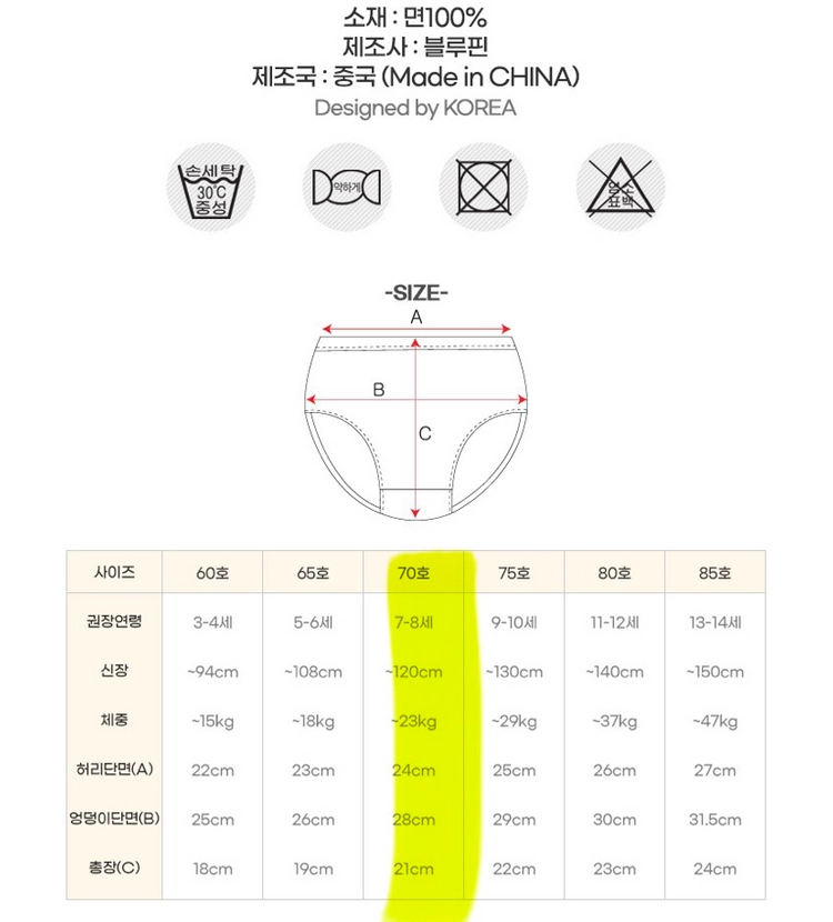 남아 로봇 팬티 (70호) 이미지