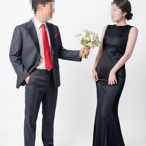 웨딩촬영드레스 심플한 블랙원피스 이미지