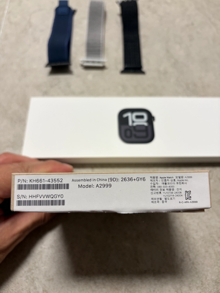 애플워치 10 제트블랙 gps 46mm 리퍼 미사용 이미지
