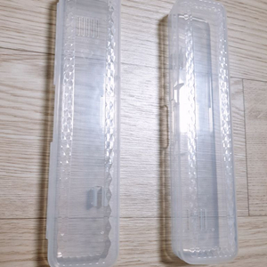 (새상품 2개셋트) 칫솔 케이스, 여행용 치약칫솔셋트 곽, 투명케이스, 다용도 케이스 길쪽한 길쭉이 이미지