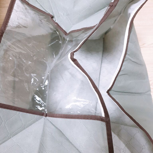 (새상품 2개셋트) 부직포 이불 및 캠핑 정리함, 간편한 휴대용 정리 포직포 보관함,지퍼보관통 부직포소재 긁힘방지 이미지