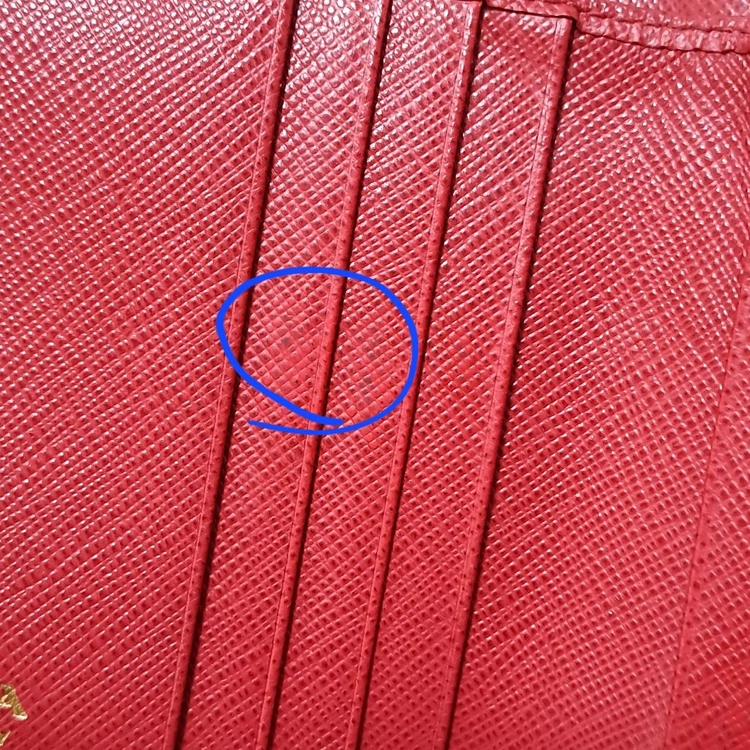 [100%/정품] 프라다 사피아노 메탈 컴팩트 지퍼 반지갑 레드, 프라다지갑,프라다반지갑 이미지