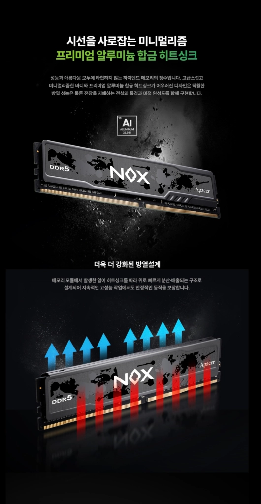 (미개봉) Apacer DDR5-6000 CL38 NOX BLACK 32GB 이미지