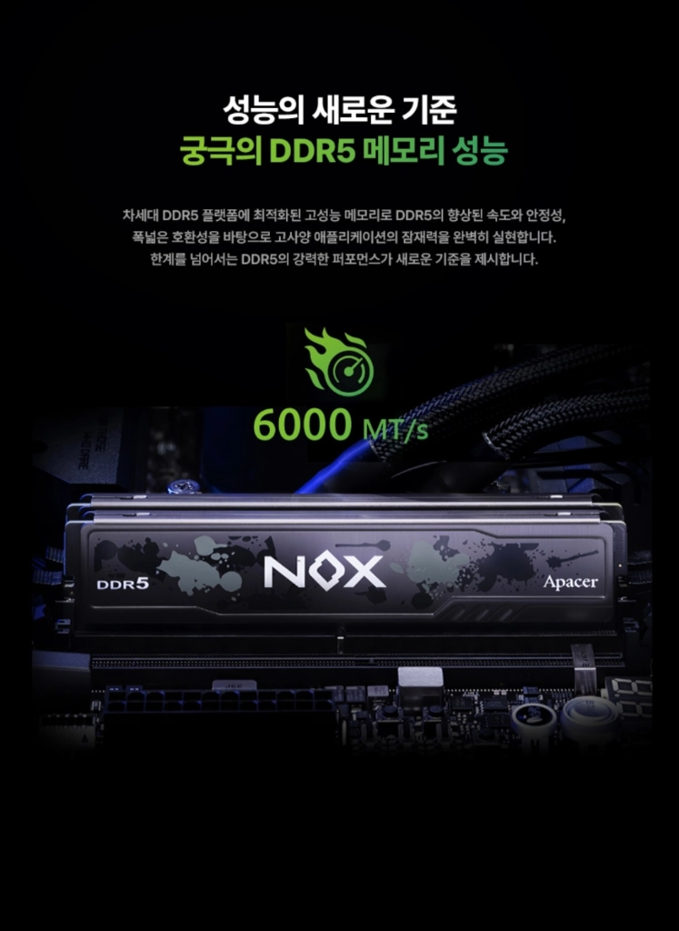 (미개봉) Apacer DDR5-6000 CL38 NOX BLACK 32GB 이미지