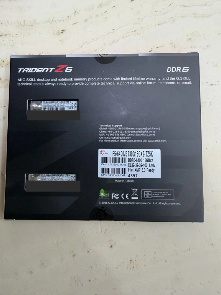 G.SKILL 트라이던트 Z5 DDR5 6400 CL32 16GBx2 미개봉신품 이미지