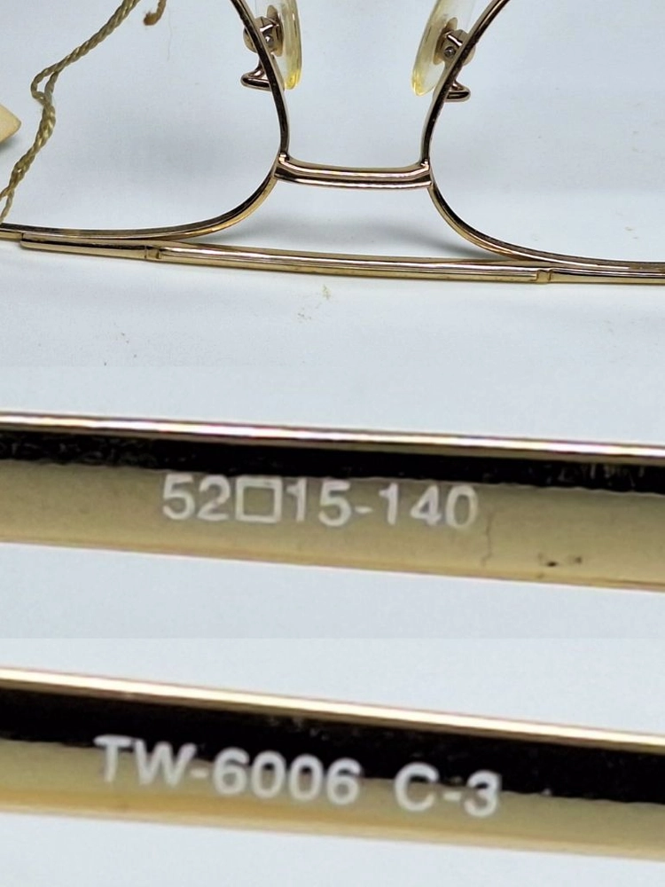 TW-6006 안경테 52mm 골드 슬림 투브릿지 긱시크 일본 빈티지 데드스톡 아메카지 레트로 Y2K 수입 패션 이미지