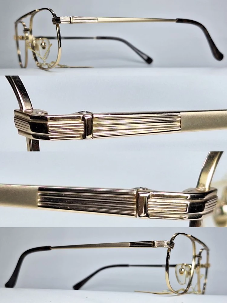 TW-6006 안경테 52mm 골드 슬림 투브릿지 긱시크 일본 빈티지 데드스톡 아메카지 레트로 Y2K 수입 패션 이미지
