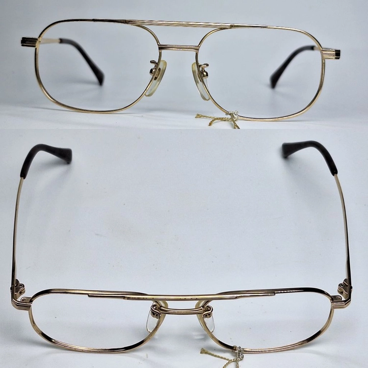 TW-6006 안경테 52mm 골드 슬림 투브릿지 긱시크 일본 빈티지 데드스톡 아메카지 레트로 Y2K 수입 패션 이미지