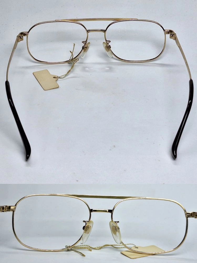 TW-6006 안경테 52mm 골드 슬림 투브릿지 긱시크 일본 빈티지 데드스톡 아메카지 레트로 Y2K 수입 패션 이미지