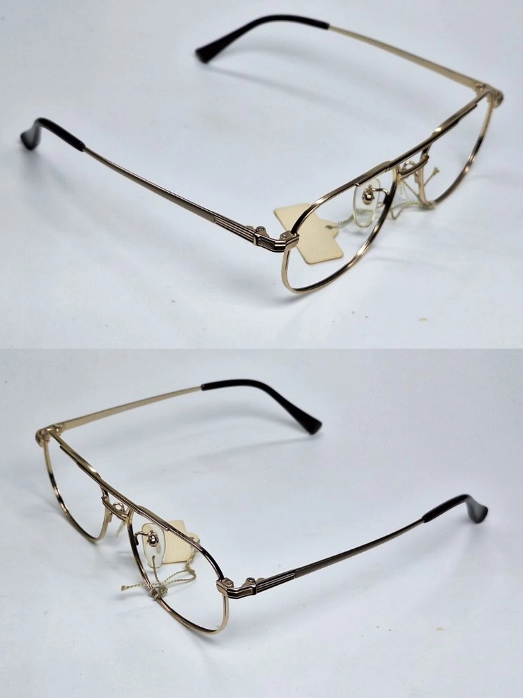 TW-6006 안경테 52mm 골드 슬림 투브릿지 긱시크 일본 빈티지 데드스톡 아메카지 레트로 Y2K 수입 패션 이미지