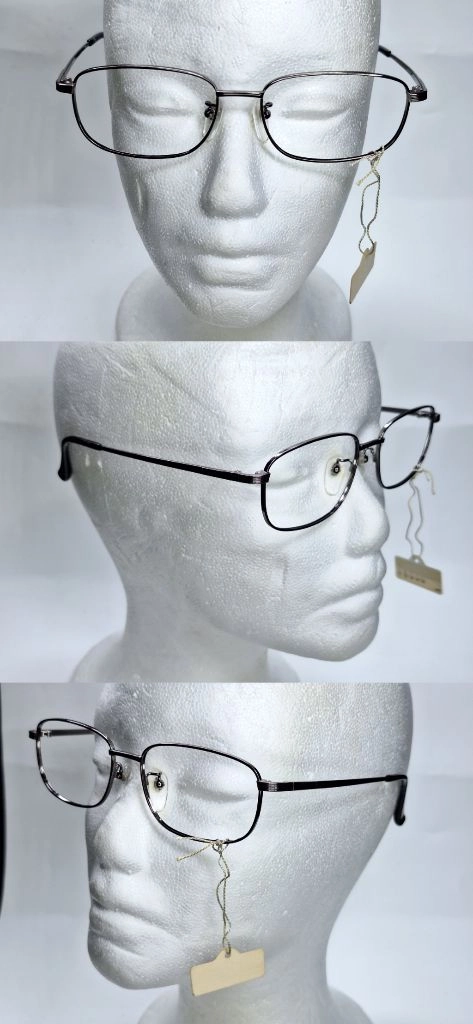 TW-6008 안경테 54mm 건메탈 슬림 스퀘어 긱시크 일본 빈티지 데드스톡 아메카지 레트로 Y2K 클래식 패션 이미지