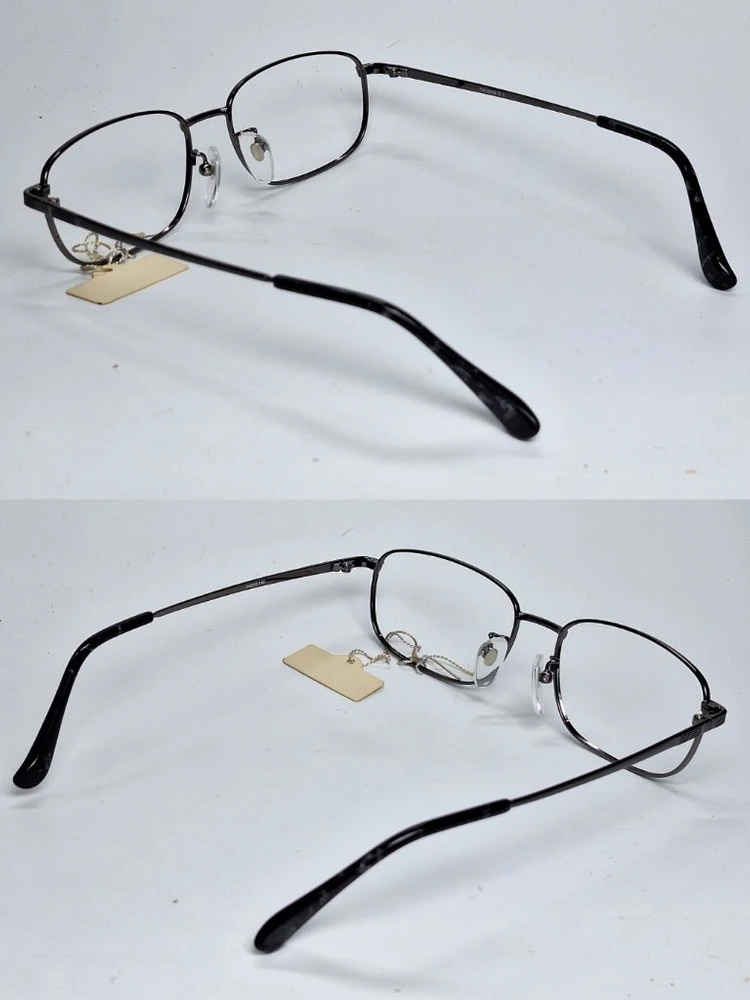 TW-6008 안경테 54mm 건메탈 슬림 스퀘어 긱시크 일본 빈티지 데드스톡 아메카지 레트로 Y2K 클래식 패션 이미지