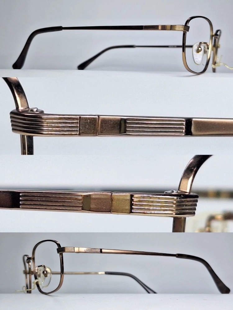 TW-6008 안경테 54mm 브라운 슬림 스퀘어 긱시크 일본 빈티지 데드스톡 아메카지 레트로 Y2K 클래식 패션 이미지
