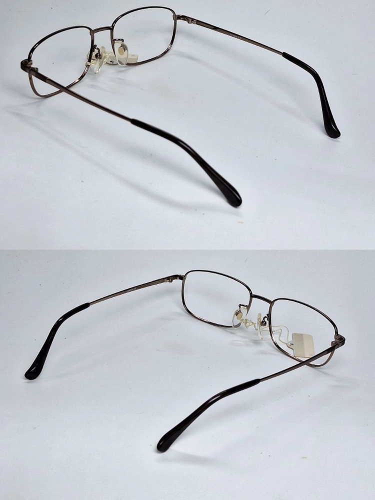TW-6008 안경테 54mm 브라운 슬림 스퀘어 긱시크 일본 빈티지 데드스톡 아메카지 레트로 Y2K 클래식 패션 이미지