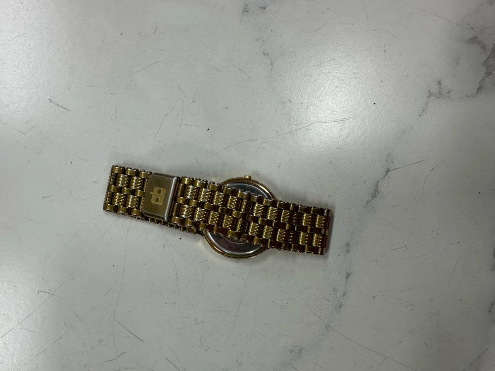 희귀 아놀드바시니 18K 골드크라운 스위스무브 32mm 남녀공용 골드 메탈시계 배터리교체 정상작동 빈티지워치 판매 이미지