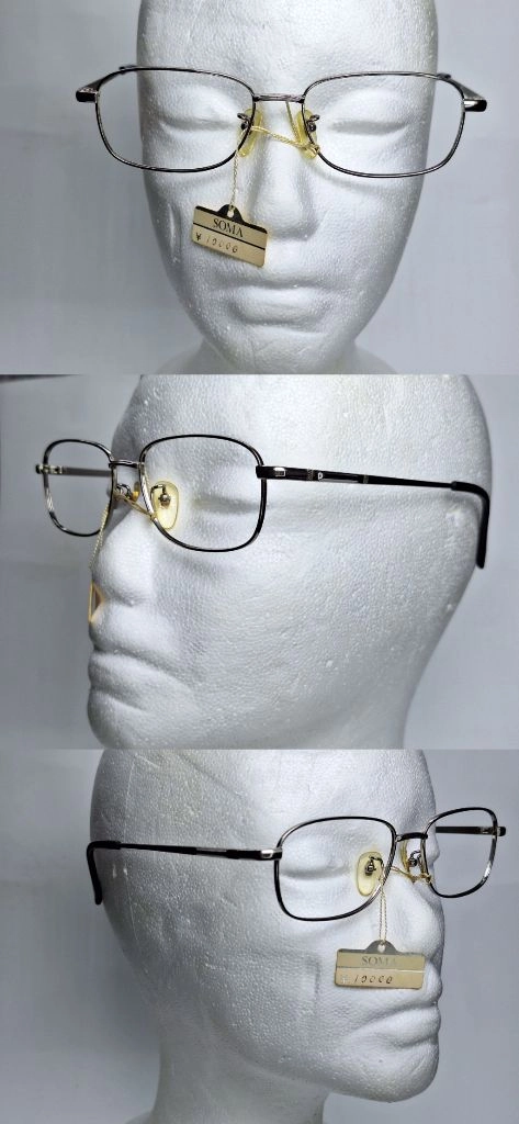 0322 안경테 53mm 실버 슬림 스퀘어 긱시크 일본 빈티지 데드스톡 아메카지 레트로 클래식 Y2K 패션 아이웨어 이미지