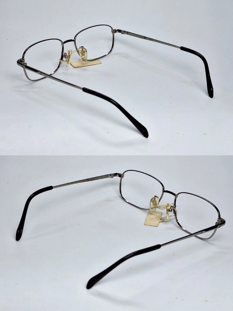 0322 안경테 53mm 실버 슬림 스퀘어 긱시크 일본 빈티지 데드스톡 아메카지 레트로 클래식 Y2K 패션 아이웨어 이미지