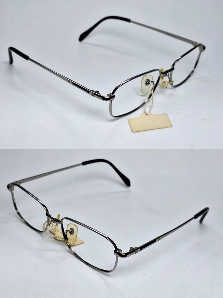0322 안경테 53mm 실버 슬림 스퀘어 긱시크 일본 빈티지 데드스톡 아메카지 레트로 클래식 Y2K 패션 아이웨어 이미지
