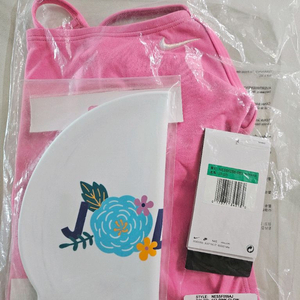 (미개봉새상품) 나이키 스우시 메탈릭 컷아웃 30 핑크글로우 + 졸린 프리티 수모 이미지