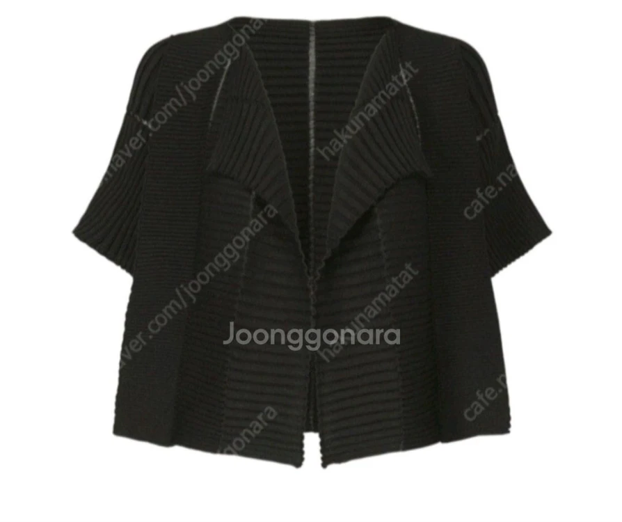 이세이미야케 플리츠플리즈 칼럼니트 가디건 블랙 새상품 이미지