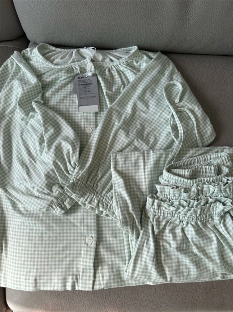 여아 피치스킨 파자마 세트 이미지
