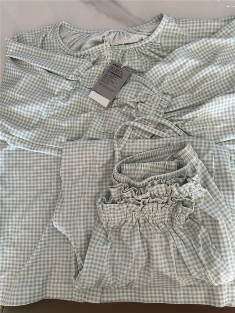 여아 피치스킨 파자마 세트 이미지