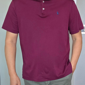 폴로 랄프로렌 반팔 카라셔츠 버건디칼라 (L) 이미지