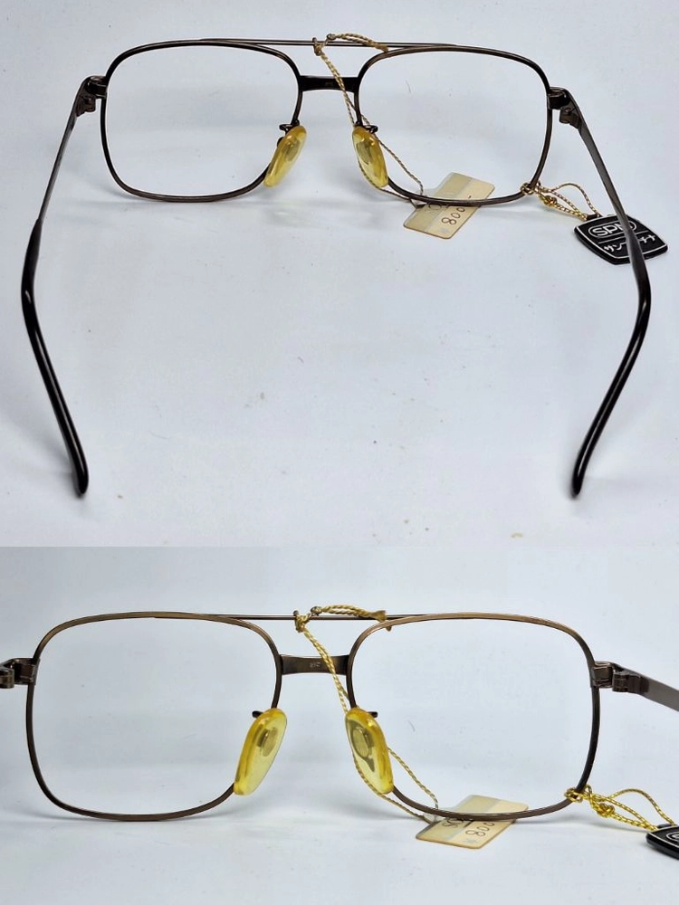 1093 안경테 50mm SPM 선플래티늄 투브릿지 일본 빈티지 데드스톡 아메카지 레트로 클래식 더블브릿지 앤틱 이미지