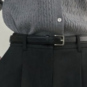 마인드브릿지 여성 소가죽 벨트 블랙 새상품 이미지