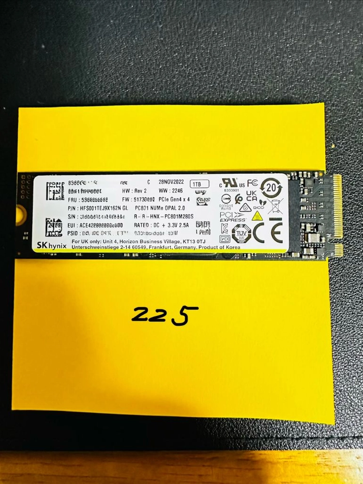 SK하이닉스 PC801 NVMe SSD 1TB 미사용급 이미지