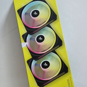(새제품) 커세어 iCUE LINK QX120 RGB 스타터키트 팬 3개 세트 이미지