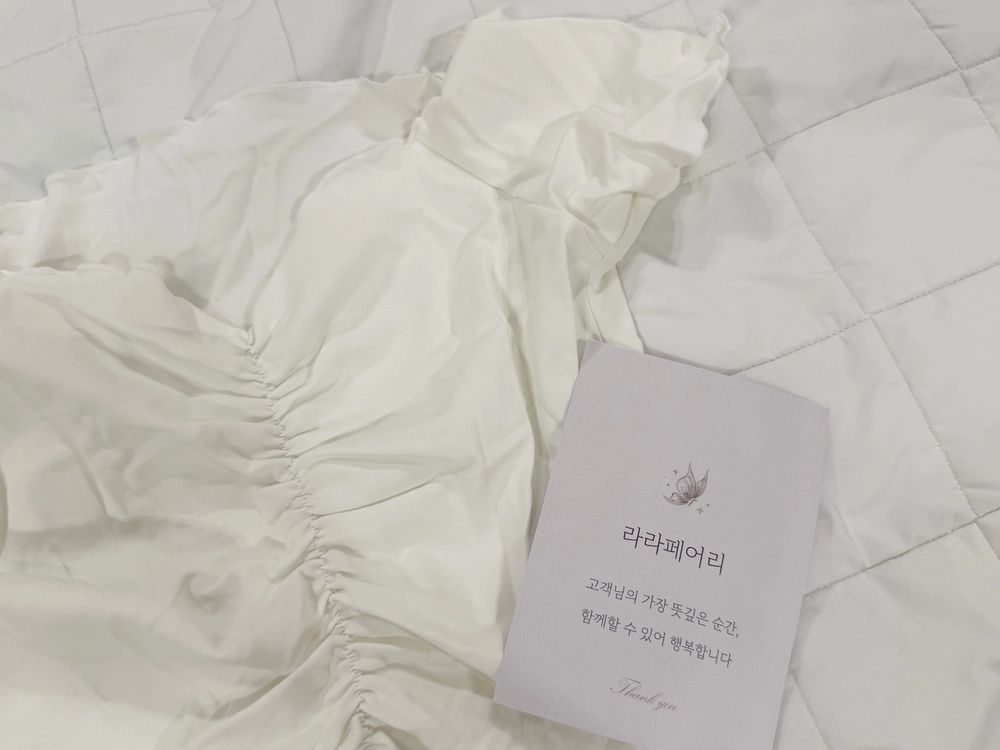 라라페어리 만삭스냅 만삭사진 프릴 크롭티 반팔 티셔츠 이미지