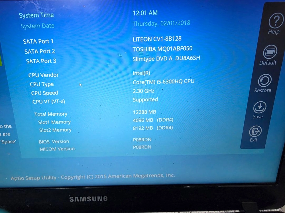 삼성 노트북 i5-6300HQ 12GB RAM SSD+HDD 이미지