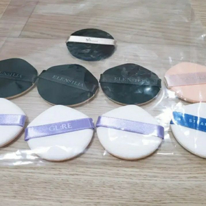 (9개 셋트) 퍼프, 리필 파운데이션 쿠션 퍼프, 이자녹스 엘레딜라 지엘리 등 이미지