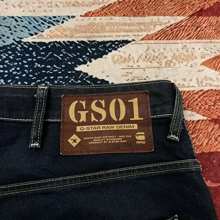 지스타로우 GS01 로우 스트레이트 데님 청바지 [진청] W34 L32 이미지
