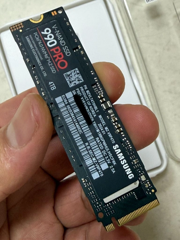 삼성 m.2 ssd 990 pro 4tb 국내정발 29년1월 보증 이미지