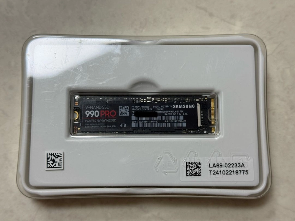 삼성 m.2 ssd 990 pro 4tb 국내정발 29년1월 보증 이미지