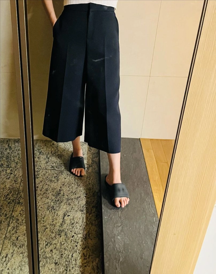 1423 뷰드팍 와이드 팬츠 네이비(새제품) 이미지