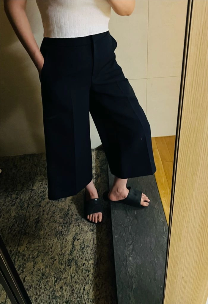 1423 뷰드팍 와이드 팬츠 네이비(새제품) 이미지