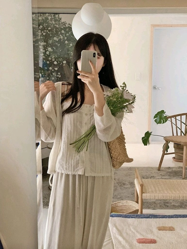 고고싱 린넨 코튼 와이드 밴딩 팬츠 155 xs / 베이델리 가내스라 슬로우앤드 데일리쥬 프렌치오브 위드윤 멜라운지 이미지