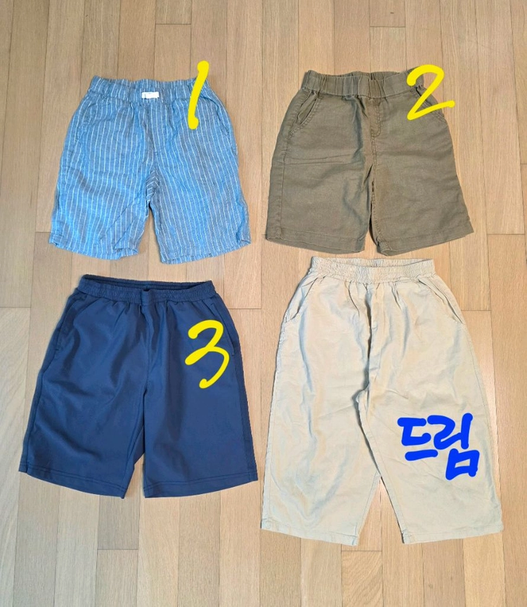 탑텐키즈 린넨 반바지 130. 베베쥬 7부 바지 드림 이미지